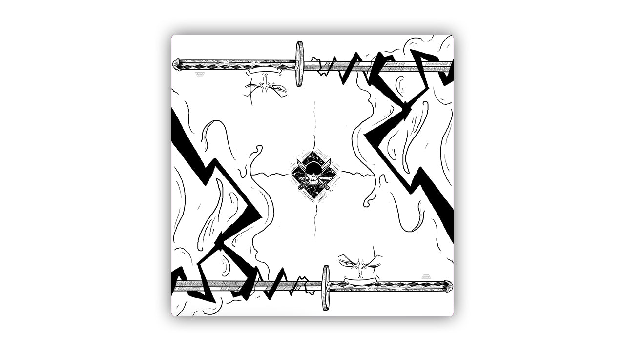 Triple-Blade Swordsman 2 Player Cloth Playmat - Jankmats