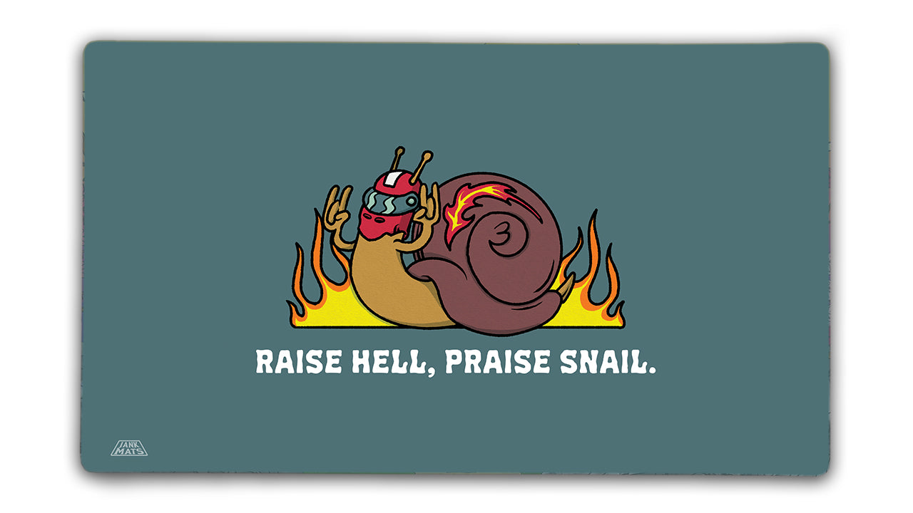 Raise Hell Praise Snail - Premium TCG Playmats - Jank Mats