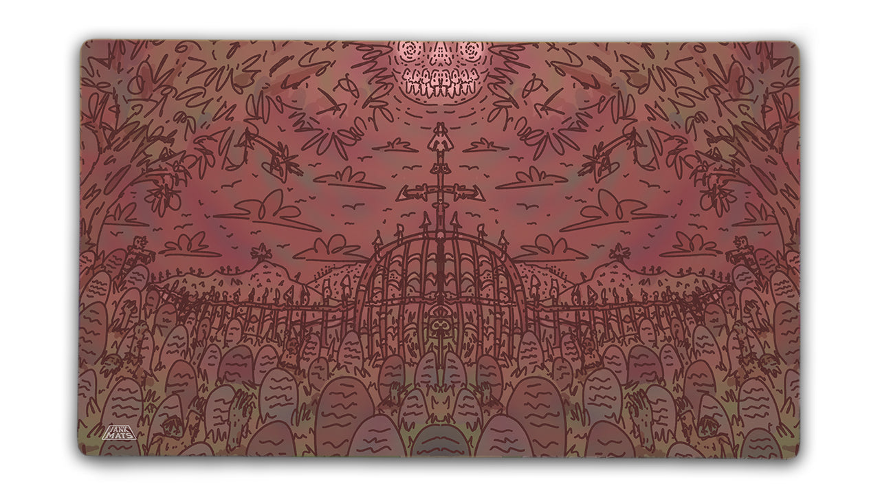 Graveyard Red - Premium TCG Playmats - Jank Mats