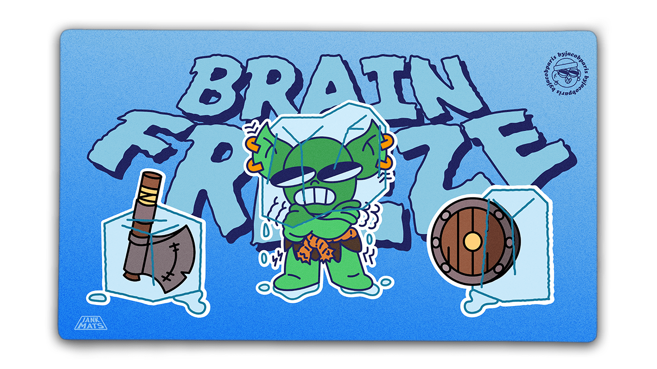Brain Freeze Playmat - Premium TCG Playmats - Jank Mats