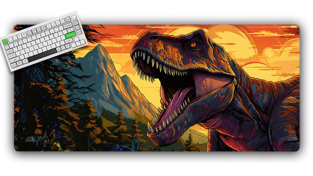 Classic T-Rex TCG Playmat or XL Desktop - Premium TCG Playmats - Jank Mats