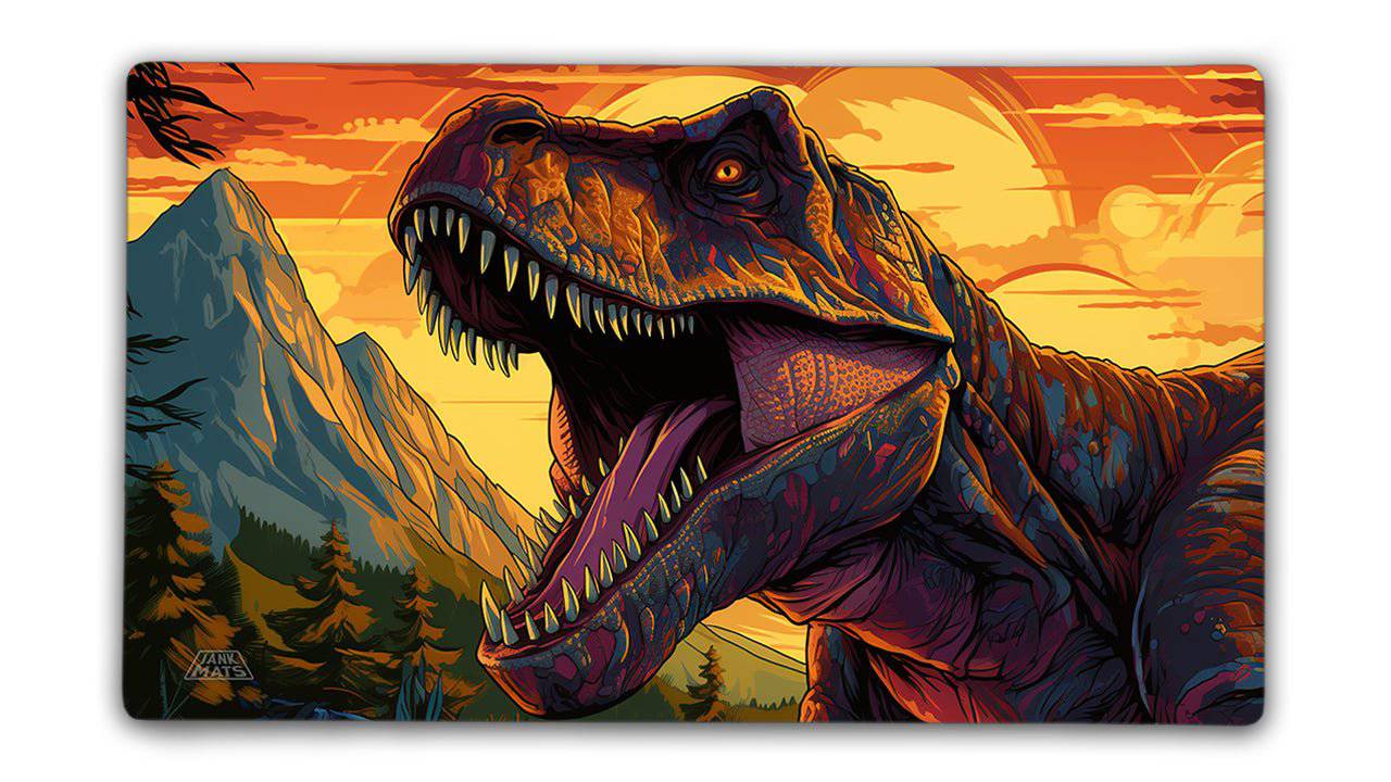 Classic T-Rex TCG Playmat or XL Desktop - Premium TCG Playmats - Jank Mats
