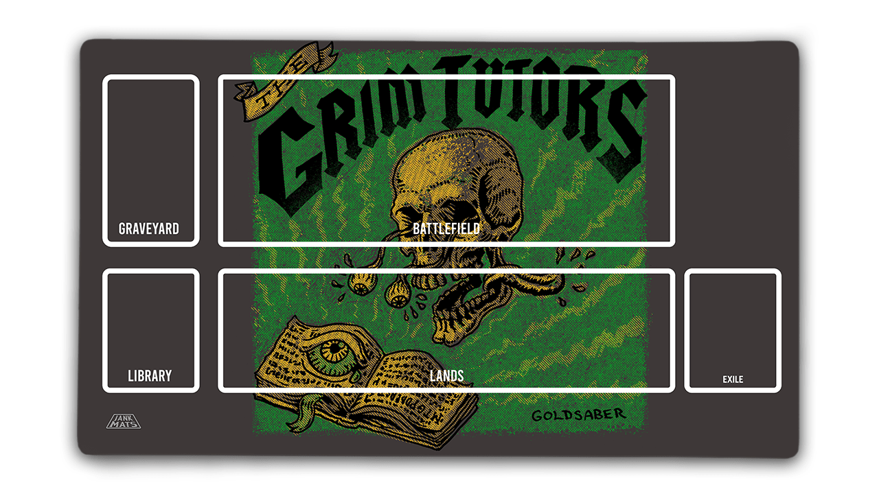 Grim Tutors Learn to Play MTG Playmat - Premium TCG Playmats - Jank Mats