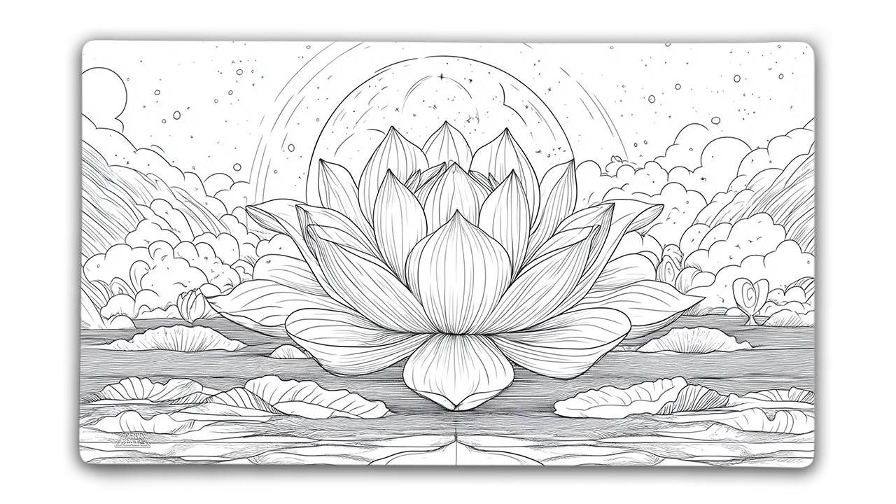 Lotus | Color Your Own Playmat Set - Premium TCG Playmats - Jank Mats