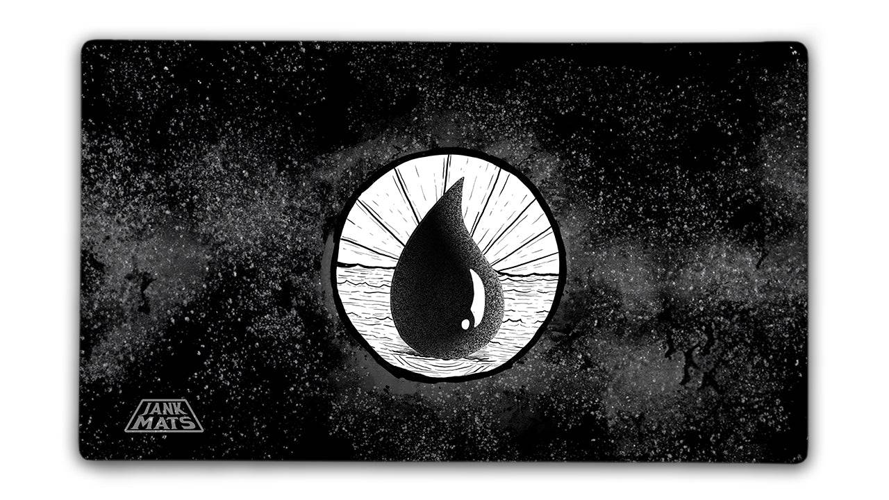 Mono Blue BW Gaming Mat - Premium TCG Playmats - Jank Mats