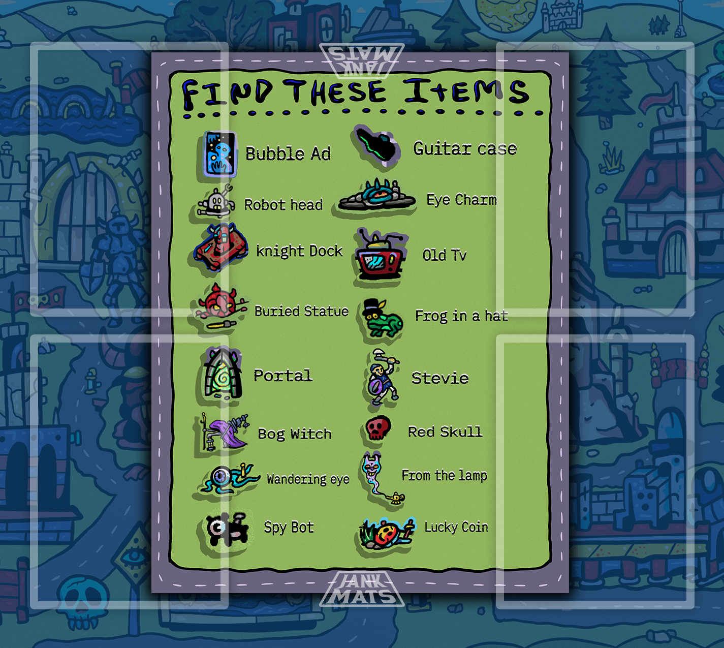 My Town Bundle Set | 4 Playmats and Commander Zone - Jankmats