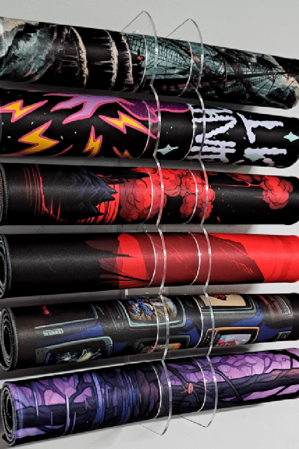 Playmat Display - Clear Acrylic Wall Mount - Premium TCG Playmats - Jank Mats