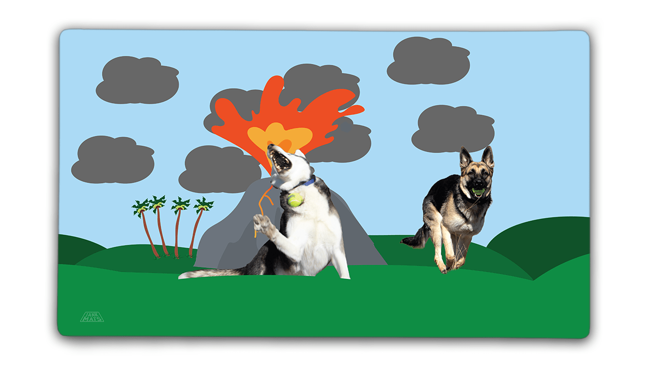 Shy's Dino Doggos | ShyTwili - Premium TCG Playmats - Jank Mats