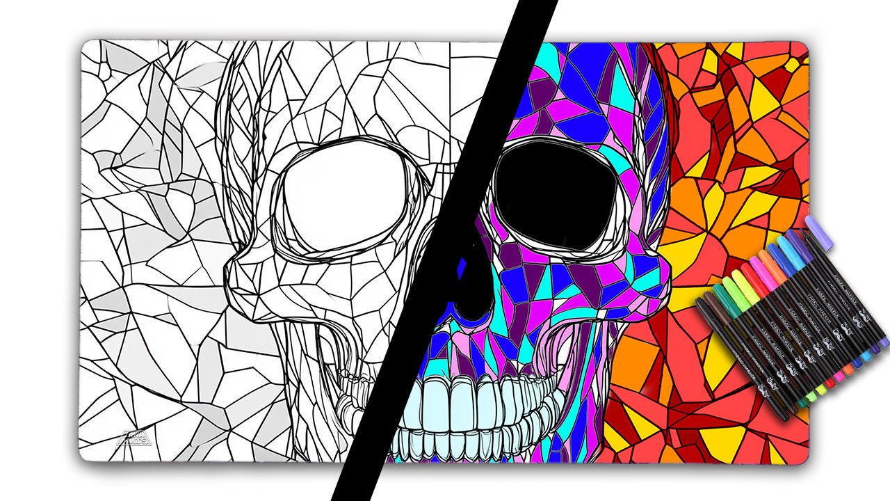 Skull | Color Your Own Playmat Set - Premium TCG Playmats - Jank Mats