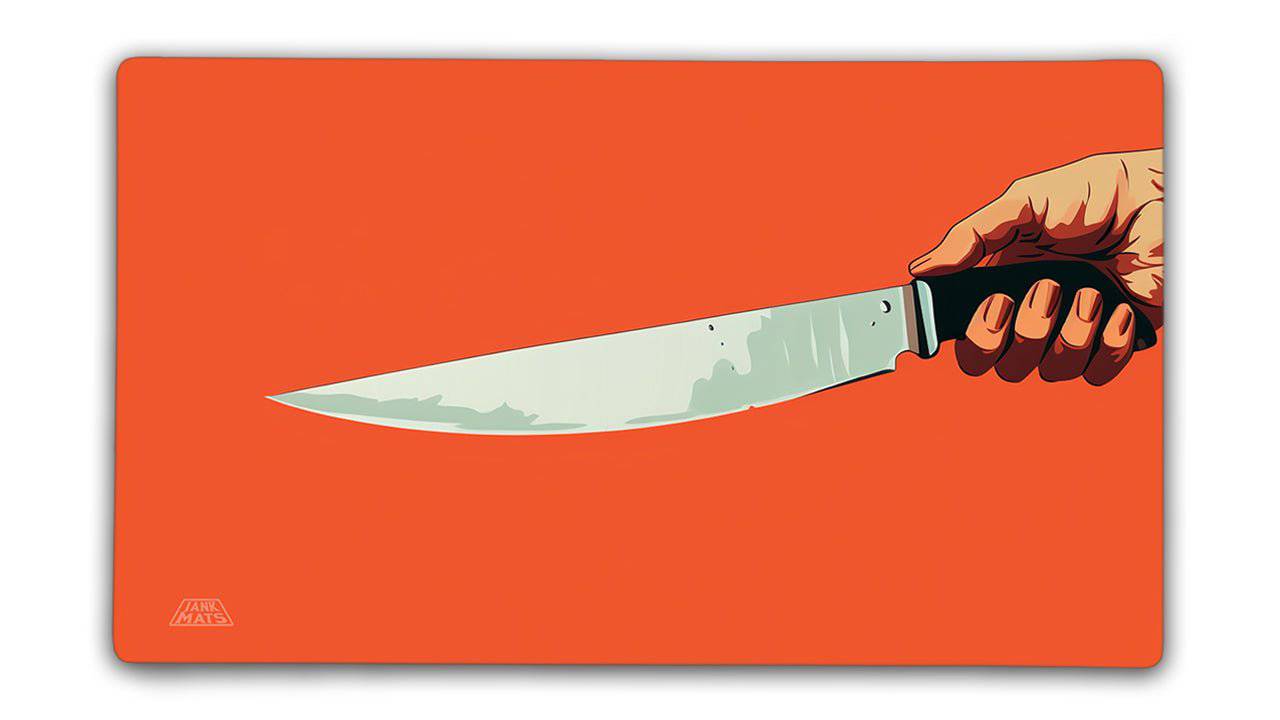 Thats a Knife TCG Playmat or XL Desktop - Premium TCG Playmats - Jank Mats