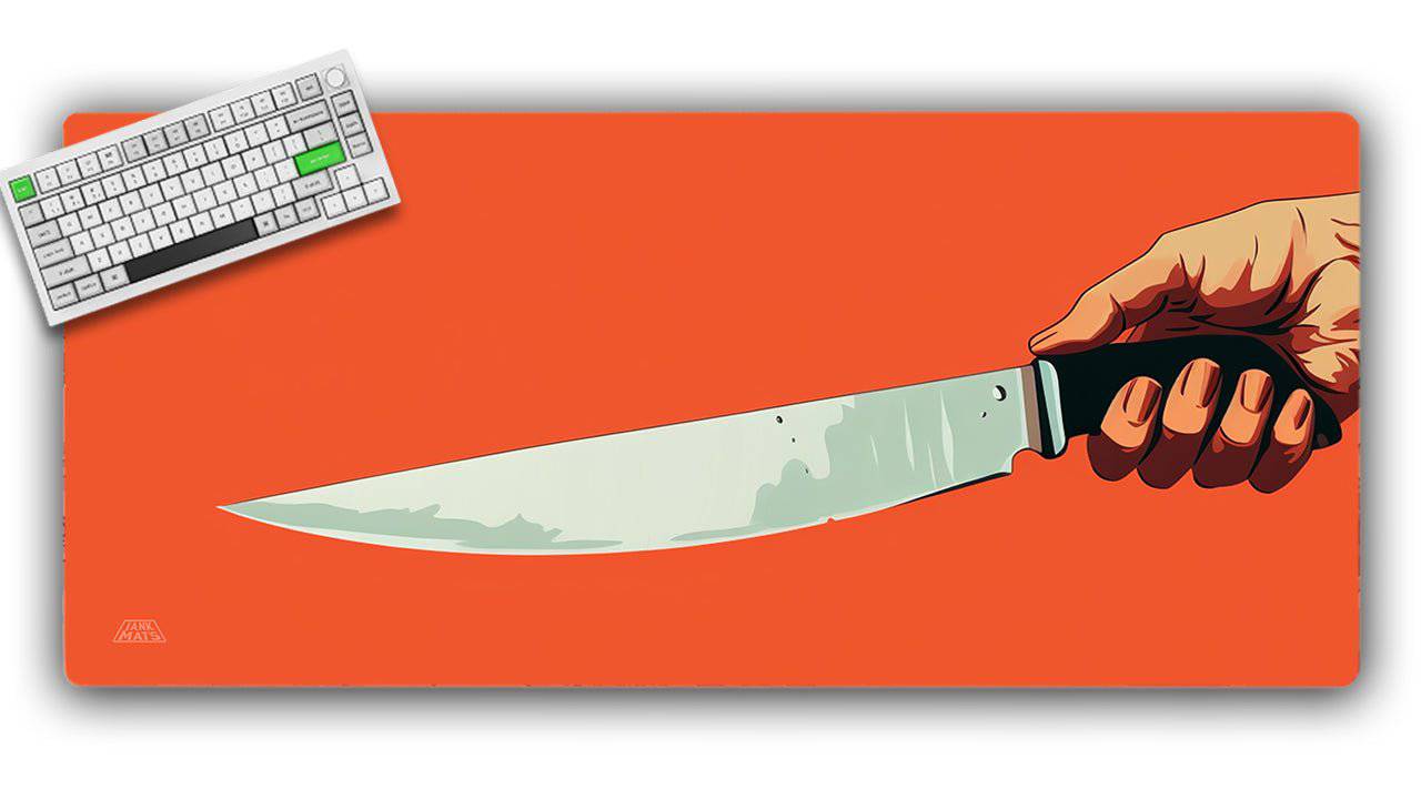 Thats a Knife TCG Playmat or XL Desktop - Premium TCG Playmats - Jank Mats