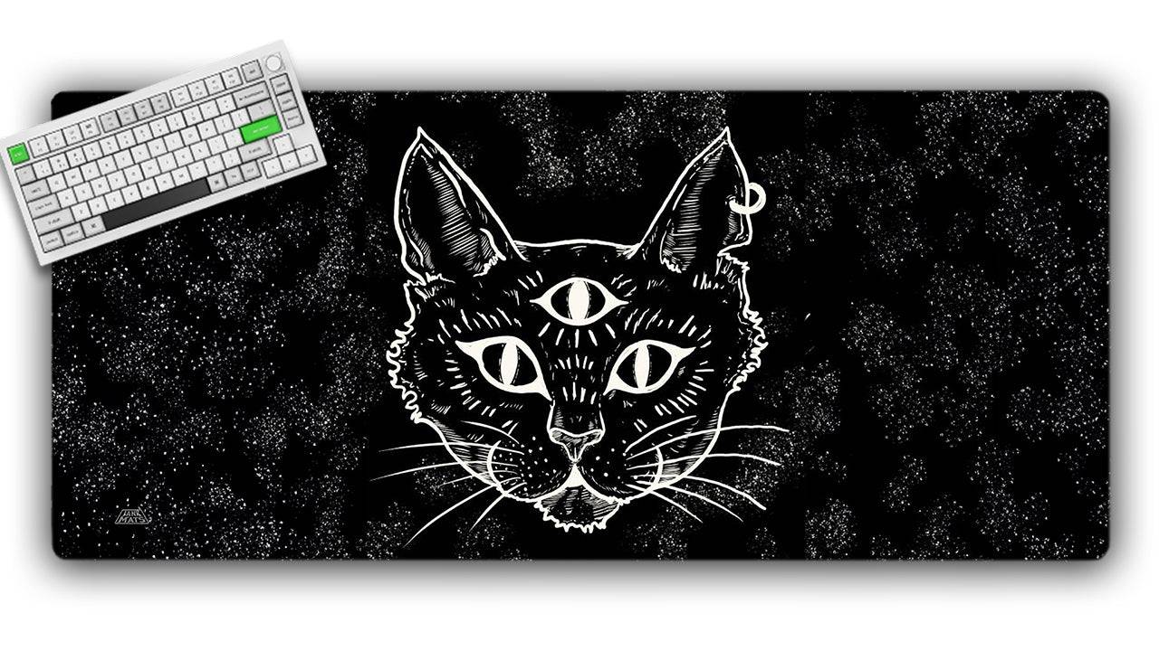 Trippy Cat Gaming Mat - Jankmats