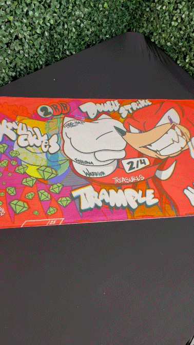Custom Suede Top Stitched 3mm Playmat 14" x 24" - Jankmats
