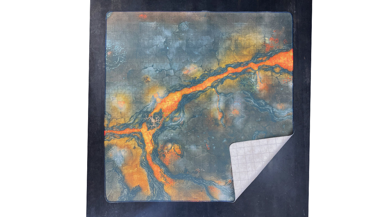 The Underdark TTRPG Battle Map | Double-Sided | 2ft x 2ft - Premium TCG Playmats - Jank Mats