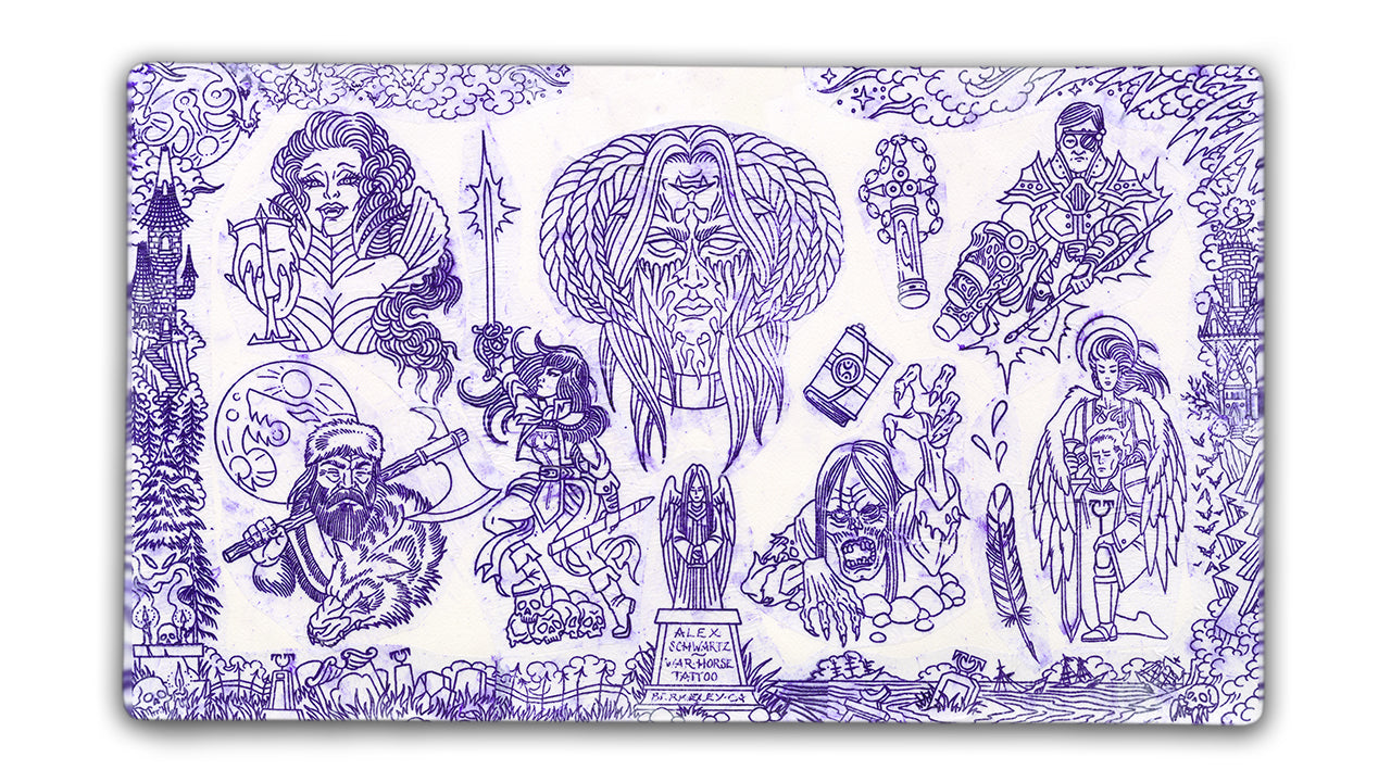 Alex Schwartz Stencil Series | Vampires - Premium TCG Playmats - Jank Mats