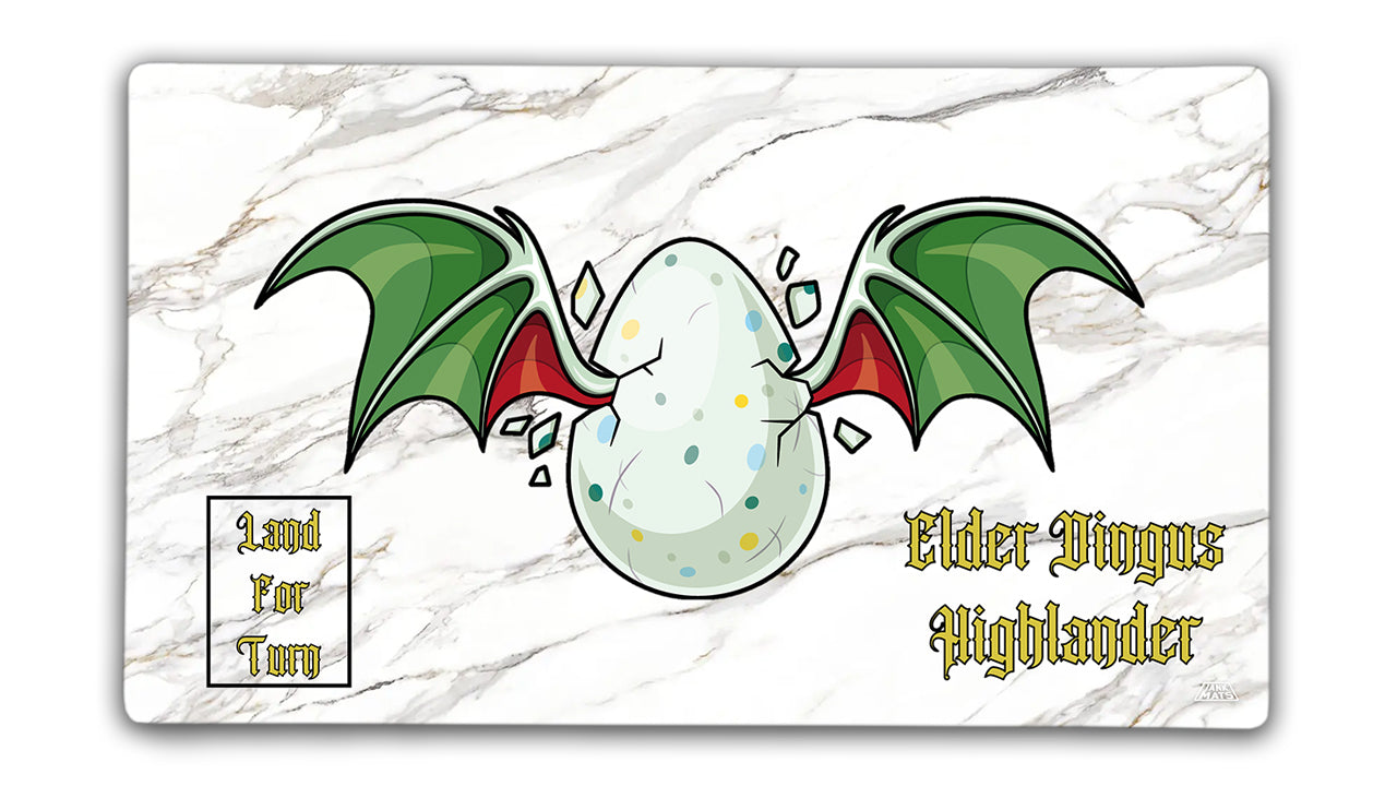 Elder Dingus Highlander - Land For Turn - Premium TCG Playmats - Jank Mats