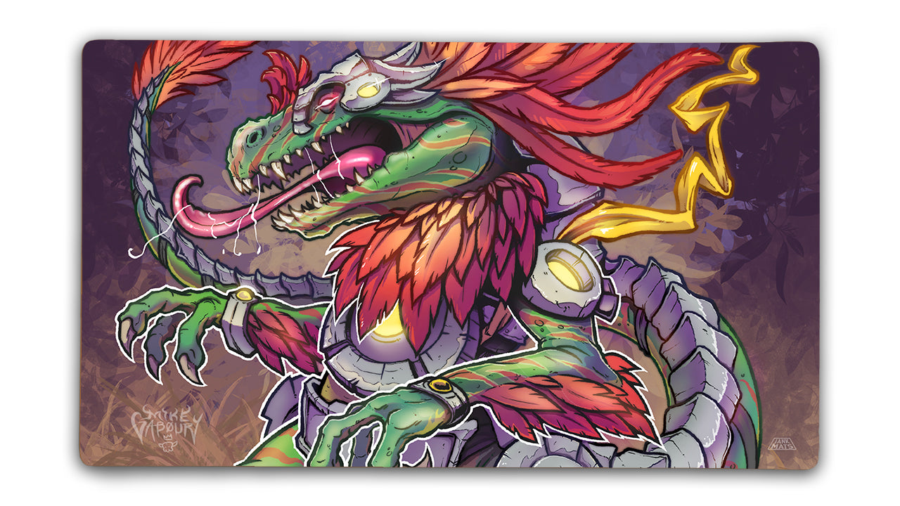 Armored Dino by Mike Gaboury - Premium TCG Playmats - Jank Mats