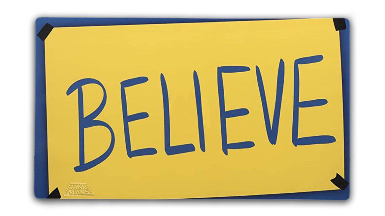 Believe TCG Playmat or XL Desktop - Premium TCG Playmats - Jank Mats