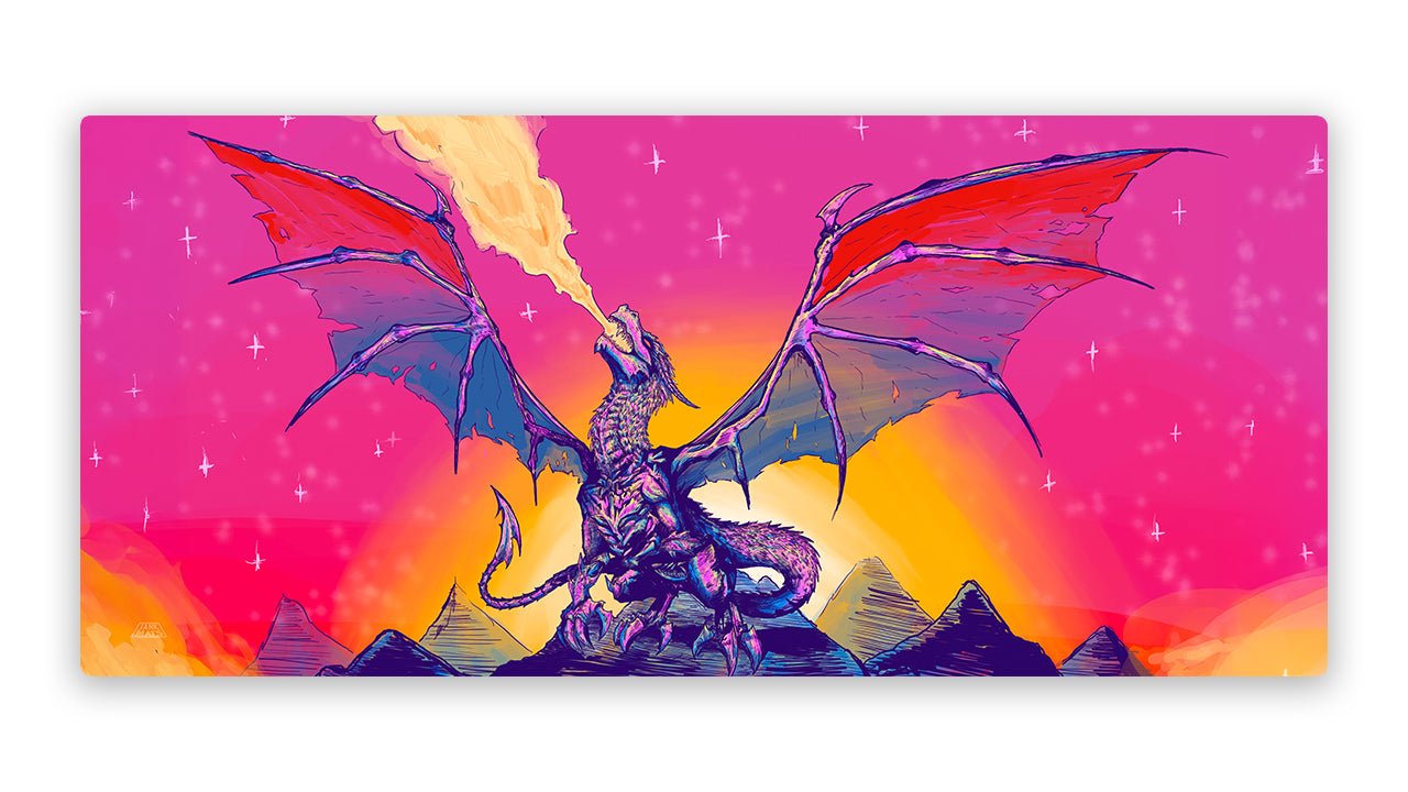 Chromatic Dragon Full Table Stitched Playmat - Premium TCG Playmats - Jank Mats