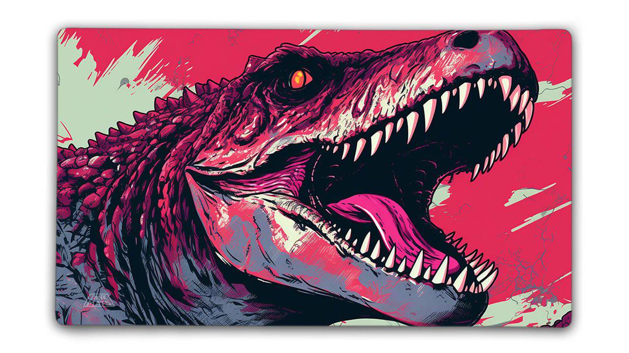 Dino Punk TCG Playmat or XL Desktop - Premium TCG Playmats - Jank Mats