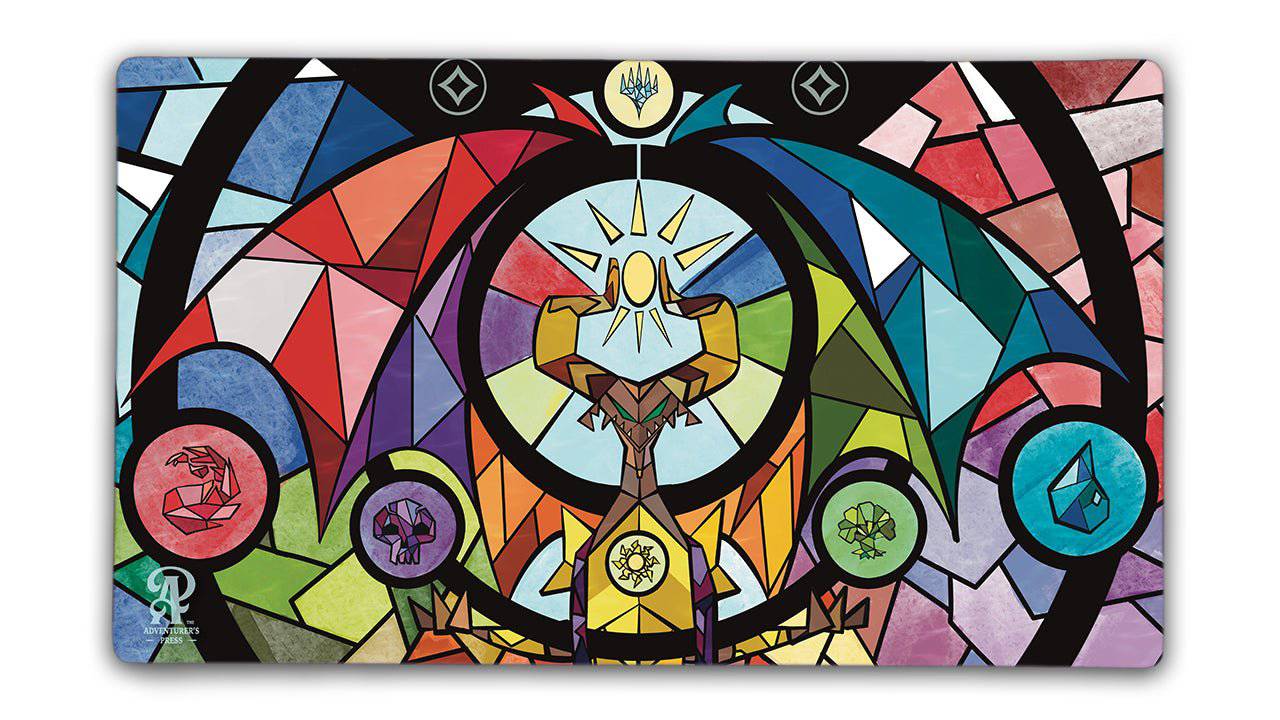 Dragon Stained Glass Playmat - Premium TCG Playmats - Jank Mats