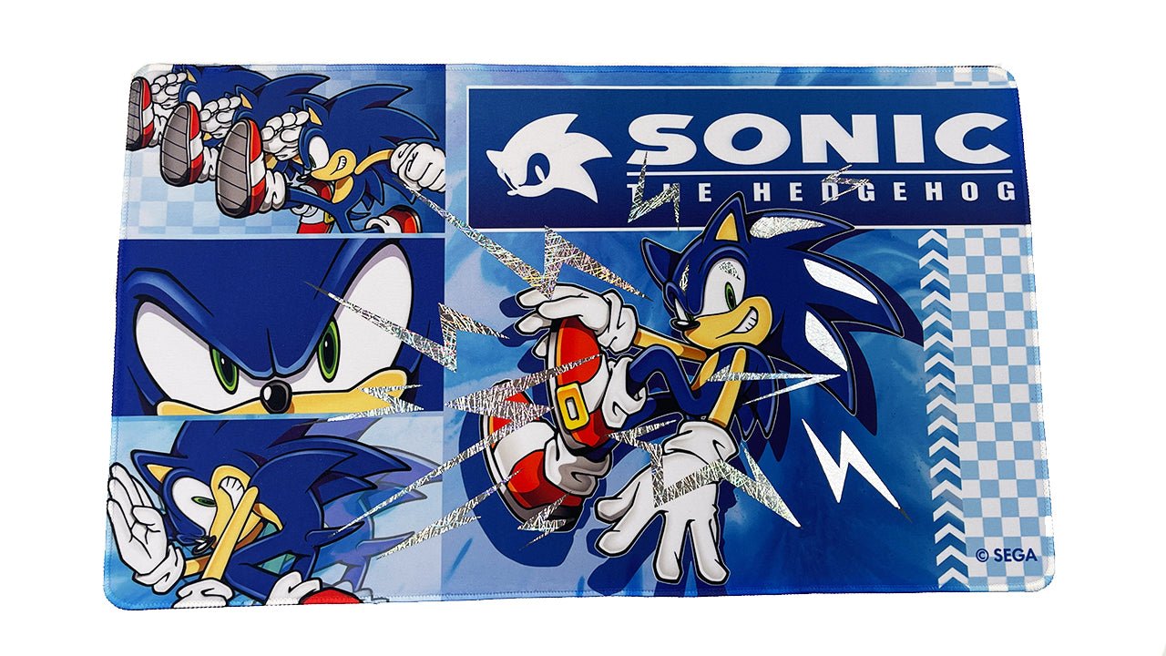 Gotta Go Fast Sonic Foil Playmat - Premium TCG Playmats - Jank Mats