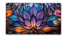 Lotus Stained Glass Playmat - Premium TCG Playmats - Jank Mats