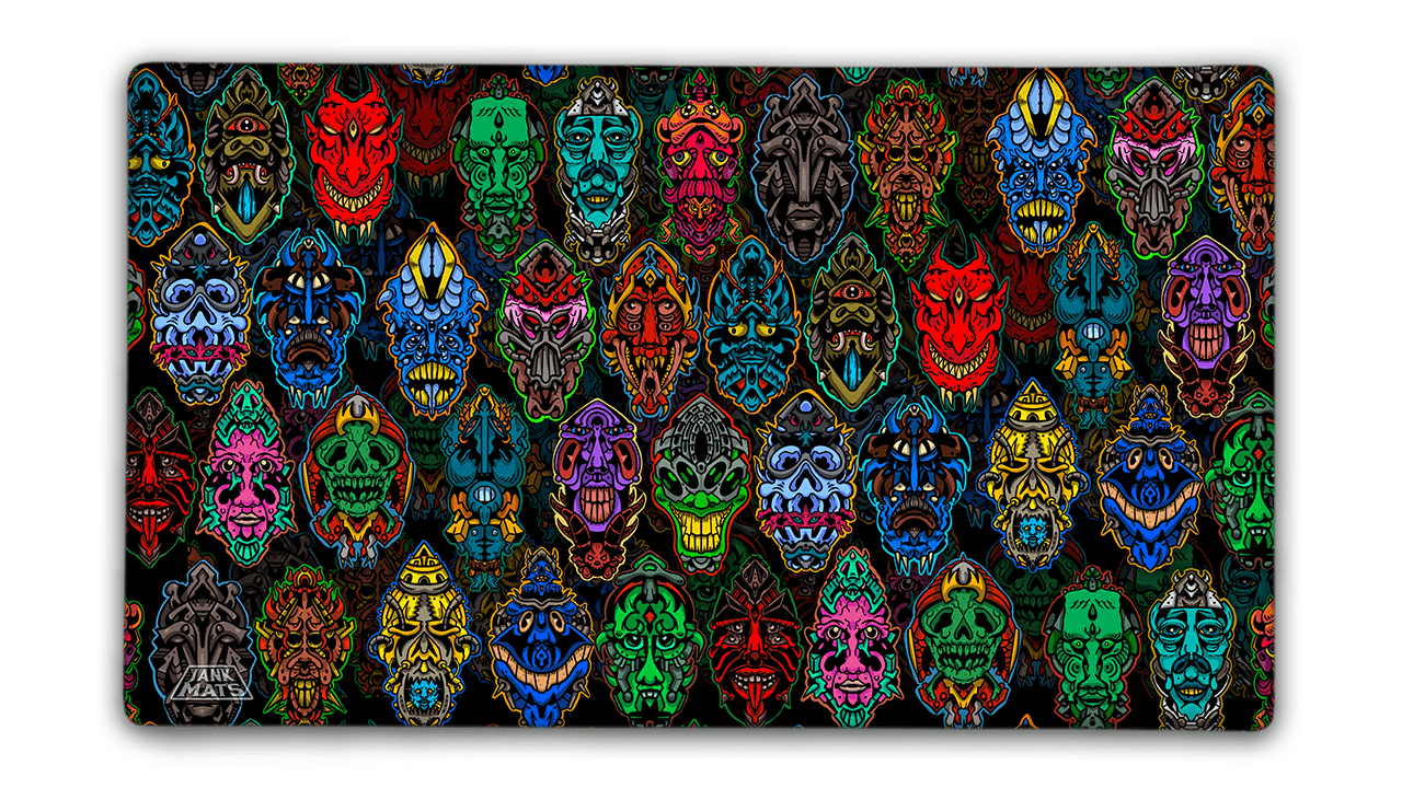 Masks Playmat - Premium TCG Playmats - Jank Mats