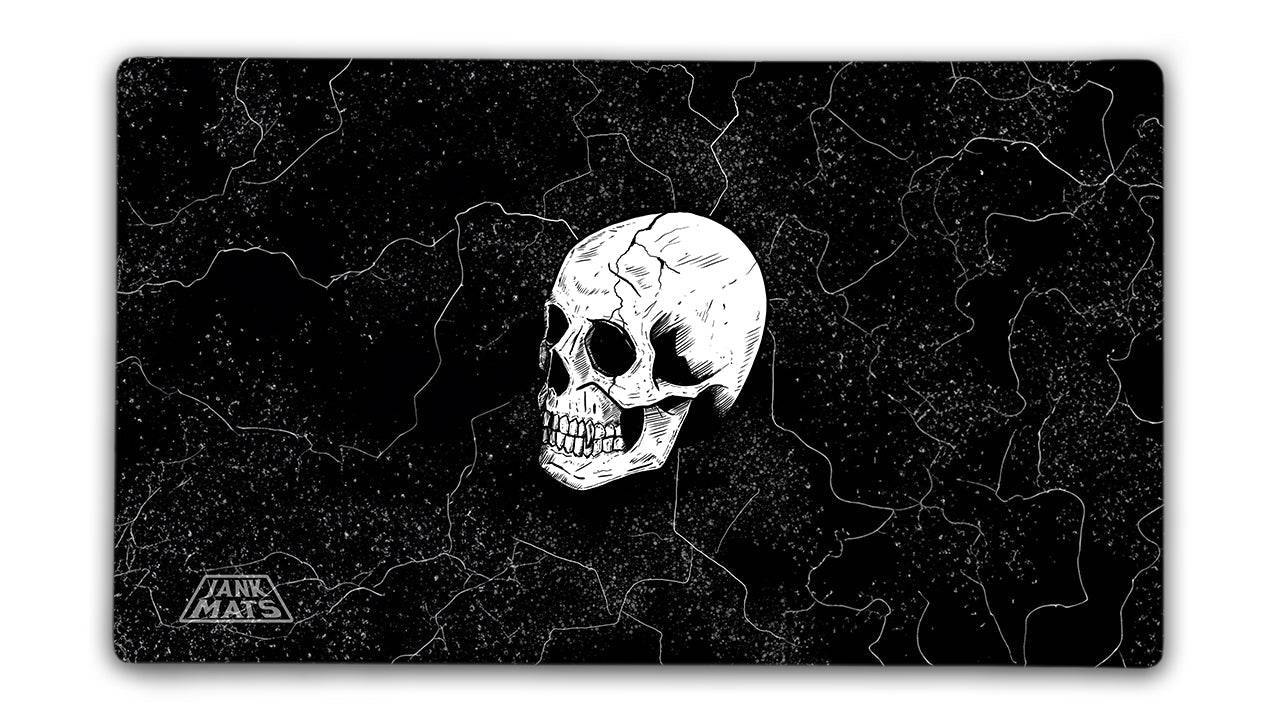 Mono Black Skull Gaming Mat - Jankmats