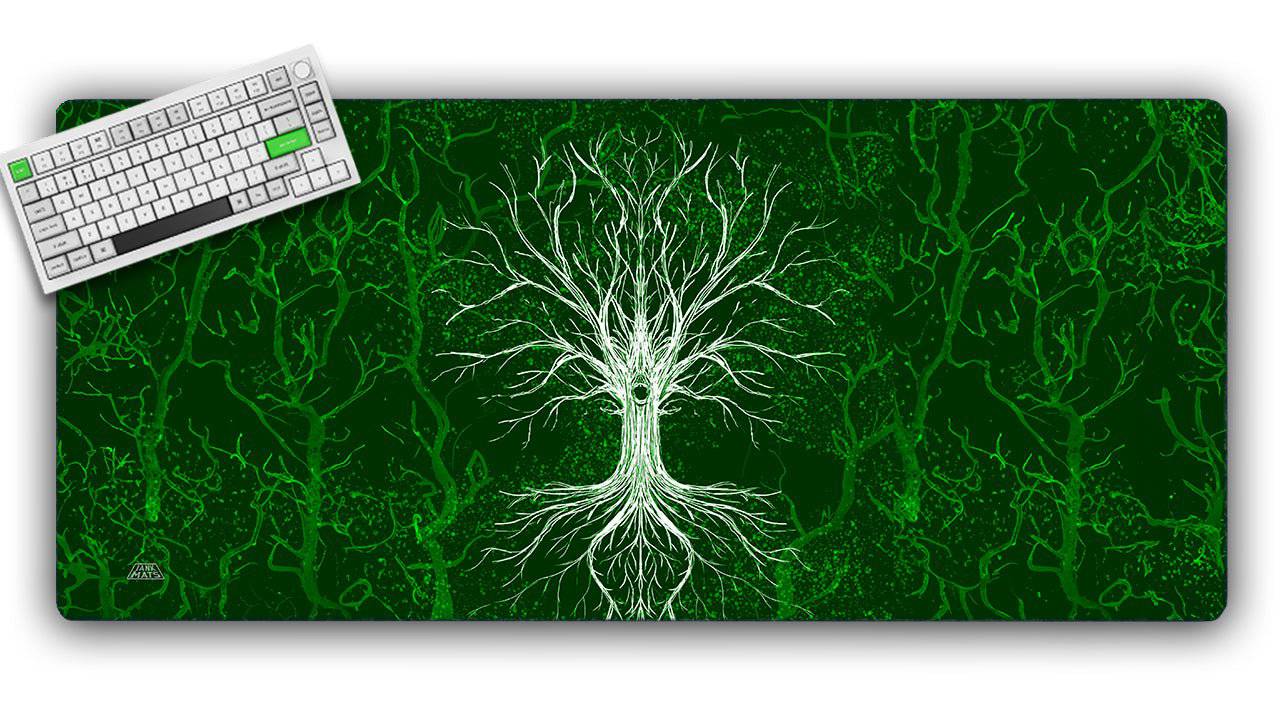 Mono Green Gaming Mat - Premium TCG Playmats - Jank Mats
