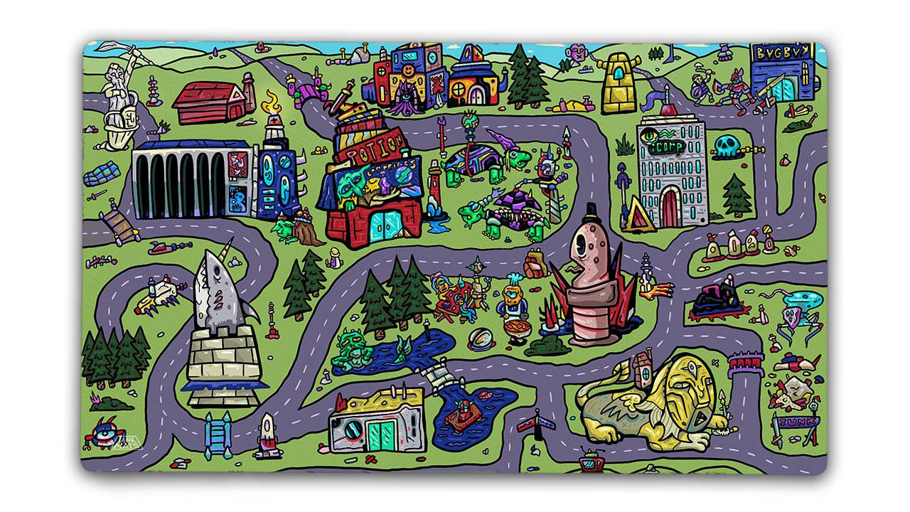 My Town Bundle Set | 4 Playmats and Commander Zone - Jankmats