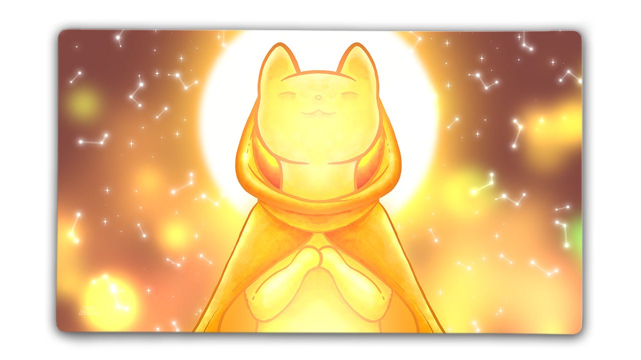Nox Mortua Golden Cat - Premium TCG Playmats - Jank Mats