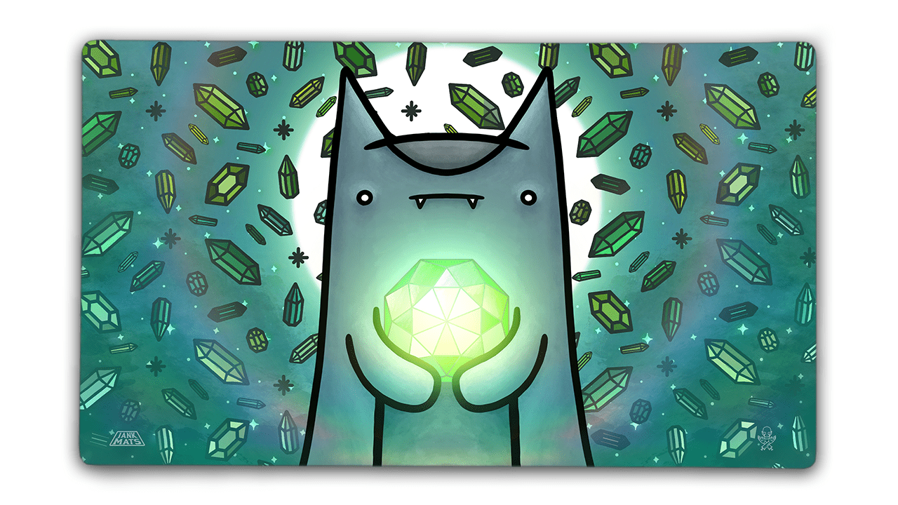 Nox Mortua Green Treasure Playmat - Premium TCG Playmats - Jank Mats