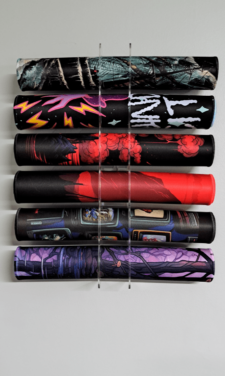 Playmat Display - Clear Acrylic Wall Mount - Premium TCG Playmats - Jank Mats