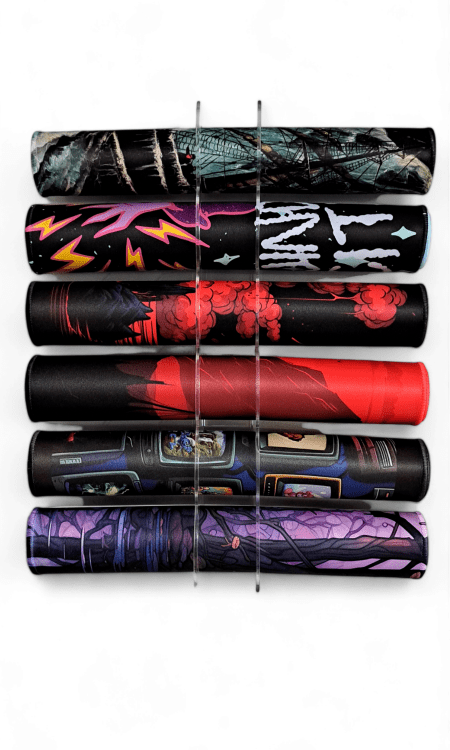 Playmat Display - Clear Acrylic Wall Mount - Premium TCG Playmats - Jank Mats