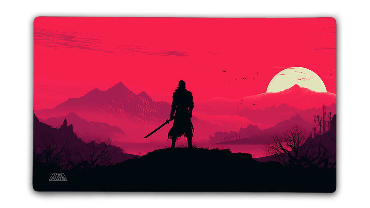 Samurai Sunrise TCG Playmat or XL Desktop - Premium TCG Playmats - Jank Mats