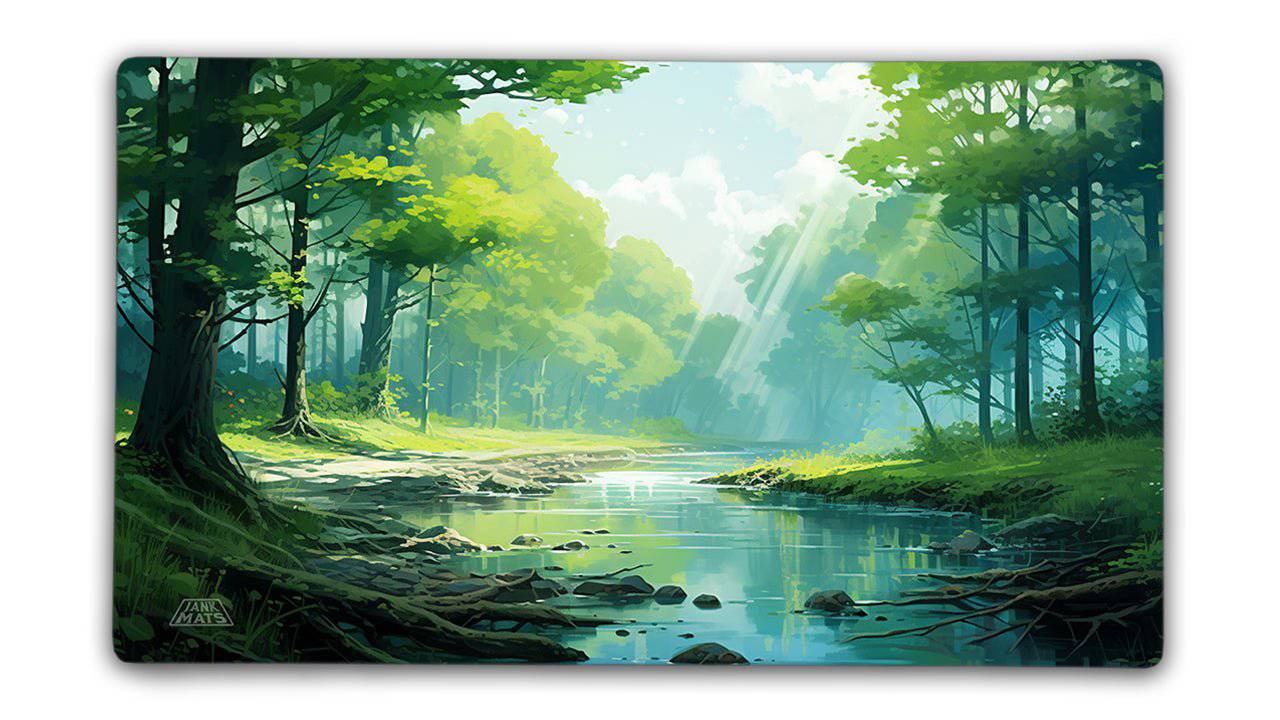 Sleeping Creek TCG Playmat or XL Desktop - Premium TCG Playmats - Jank Mats