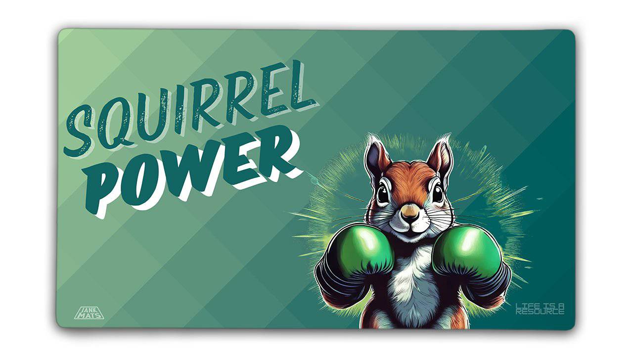 Squirrel Power Playmat - Premium TCG Playmats - Jank Mats