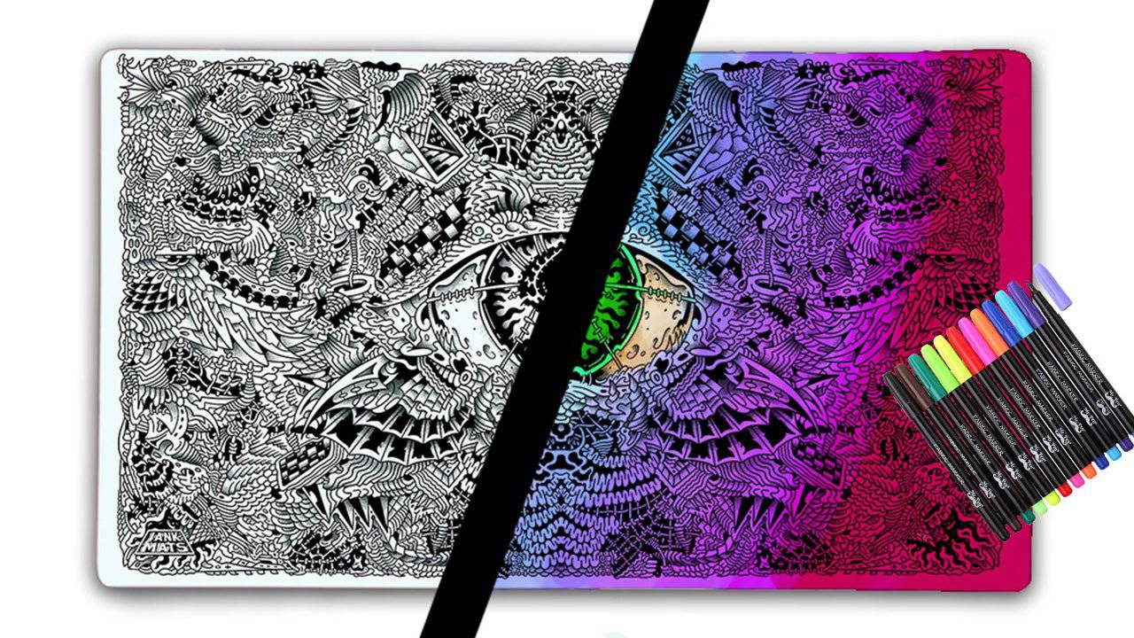 The Eye | Color Your Own Playmat Set - Premium TCG Playmats - Jank Mats