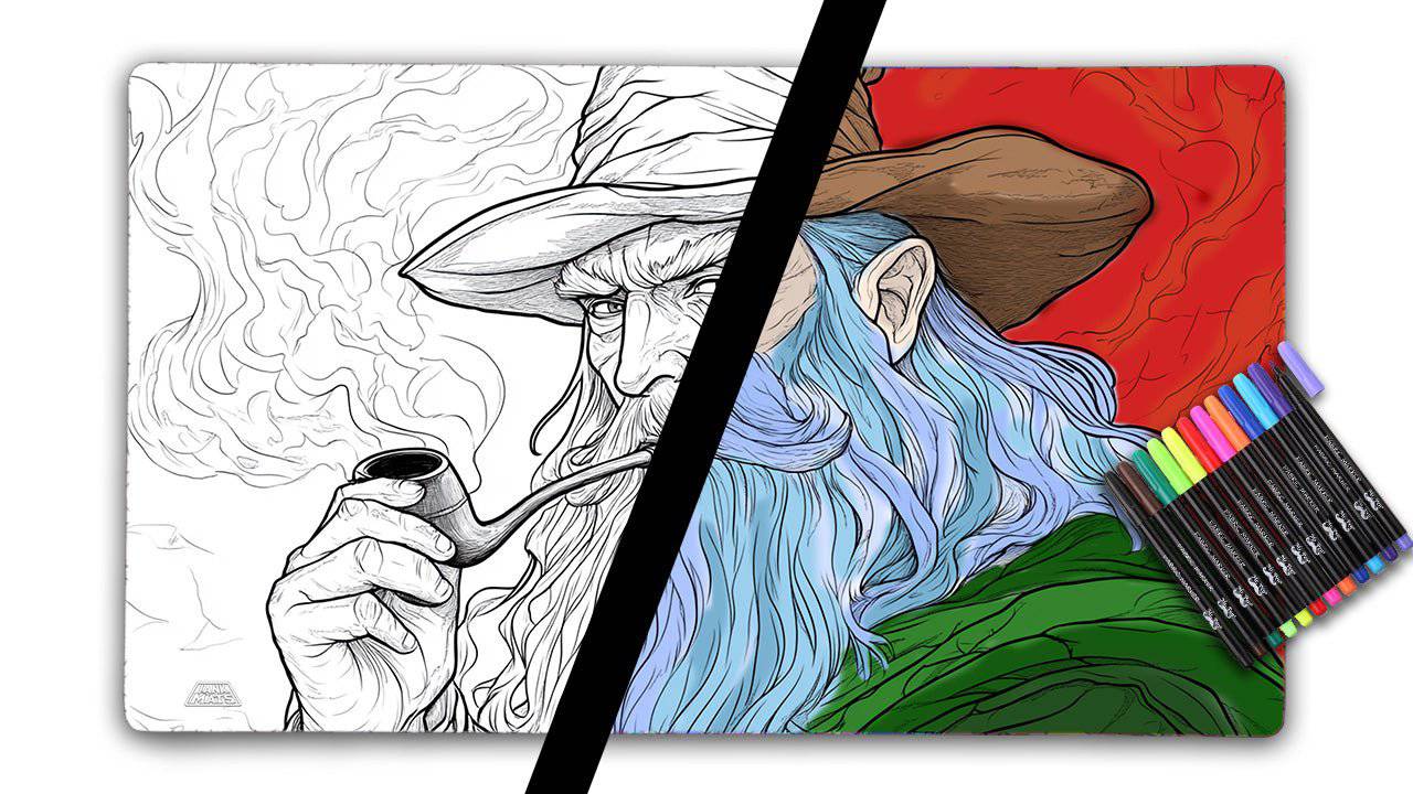 Wizard | Color Your Own Playmat Set - Premium TCG Playmats - Jank Mats